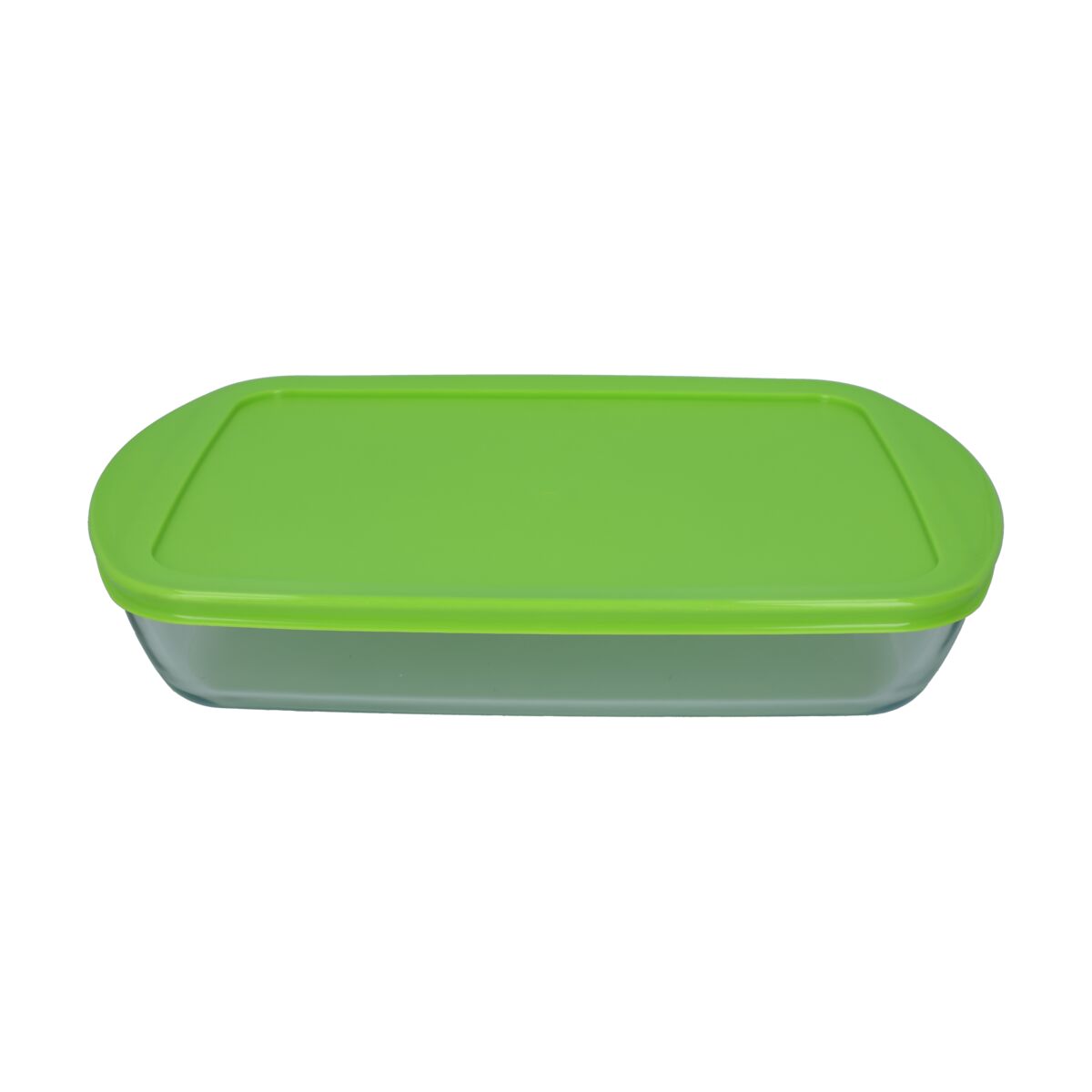 Pyrex Rectangular Roaster with Lid Green and Clear 4.5 Liter PYREX